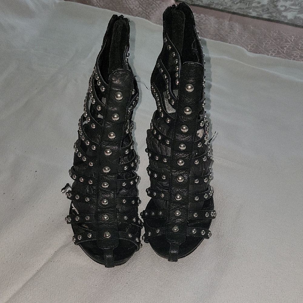 Dolce Vita Black Studded Heeled Boots
